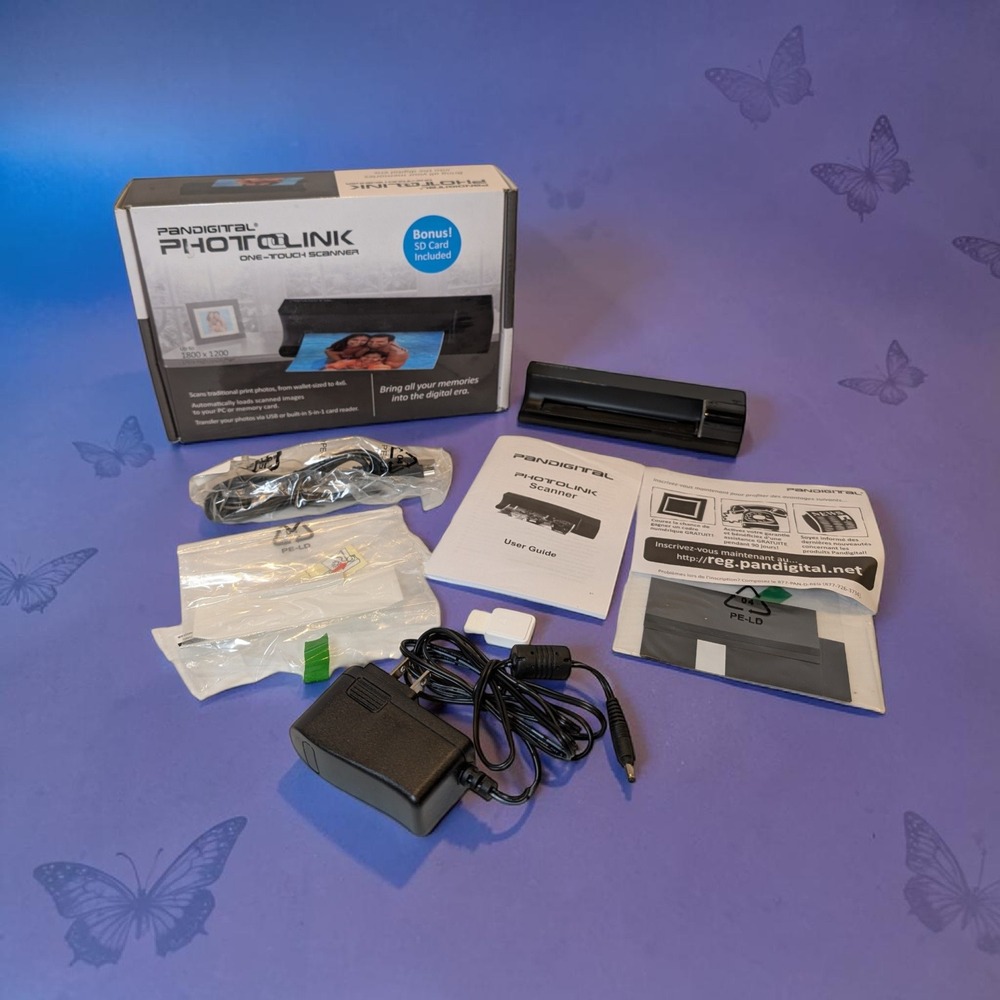 Pandigital PhotoLink One-Touch Photo Scanner PANSCN01 4x6 1800x1200 TESTED